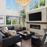 Living room with fireplace