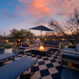 Upper deck with firepit