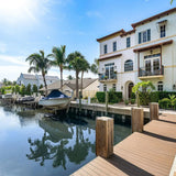 Townhomes on the canal with docks