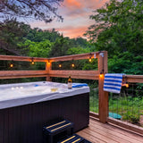Private hot tub on the deck